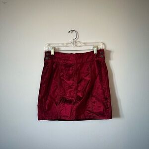 NWOT Free People Crushed Velvet Skirt